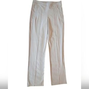 Athleta Headlands Hybrid Pant sz 6T, 6 Tall, Ecru light beige Zippered Pockets